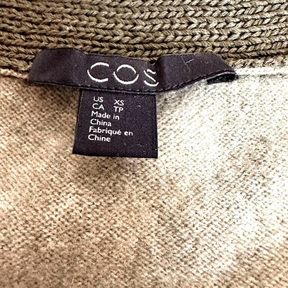 COS Women Multi Colorblock Urban Wool Blend Sweater Pocket Long Sleeves NWOT Sxs - Picture 8 of 10